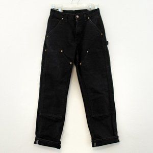 Vintage Carhartt B01 Double Knee Black Pants Jeans Made in USA 27 x 29